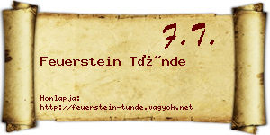 Feuerstein Tünde névjegykártya